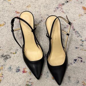 Marc Fisher LTD Black Slingback Heels with Block Heel